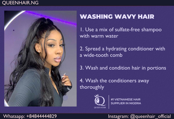 How to take care of wavy hair extensions and wigs – Queen Hair – #1  Vietnamese Hair Supplier in Nigeria