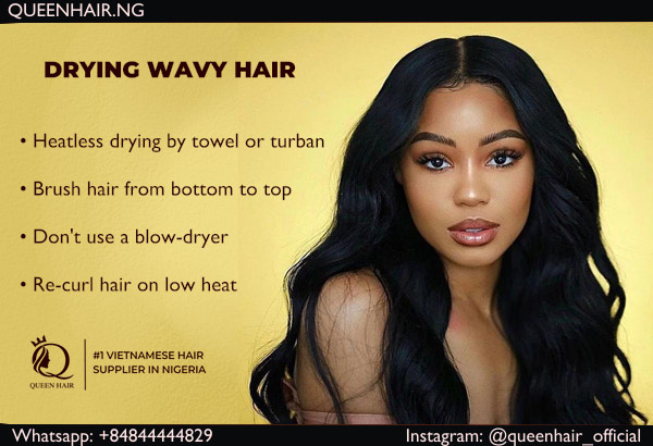 How to take care of wavy hair extensions and wigs – Queen Hair – #1  Vietnamese Hair Supplier in Nigeria